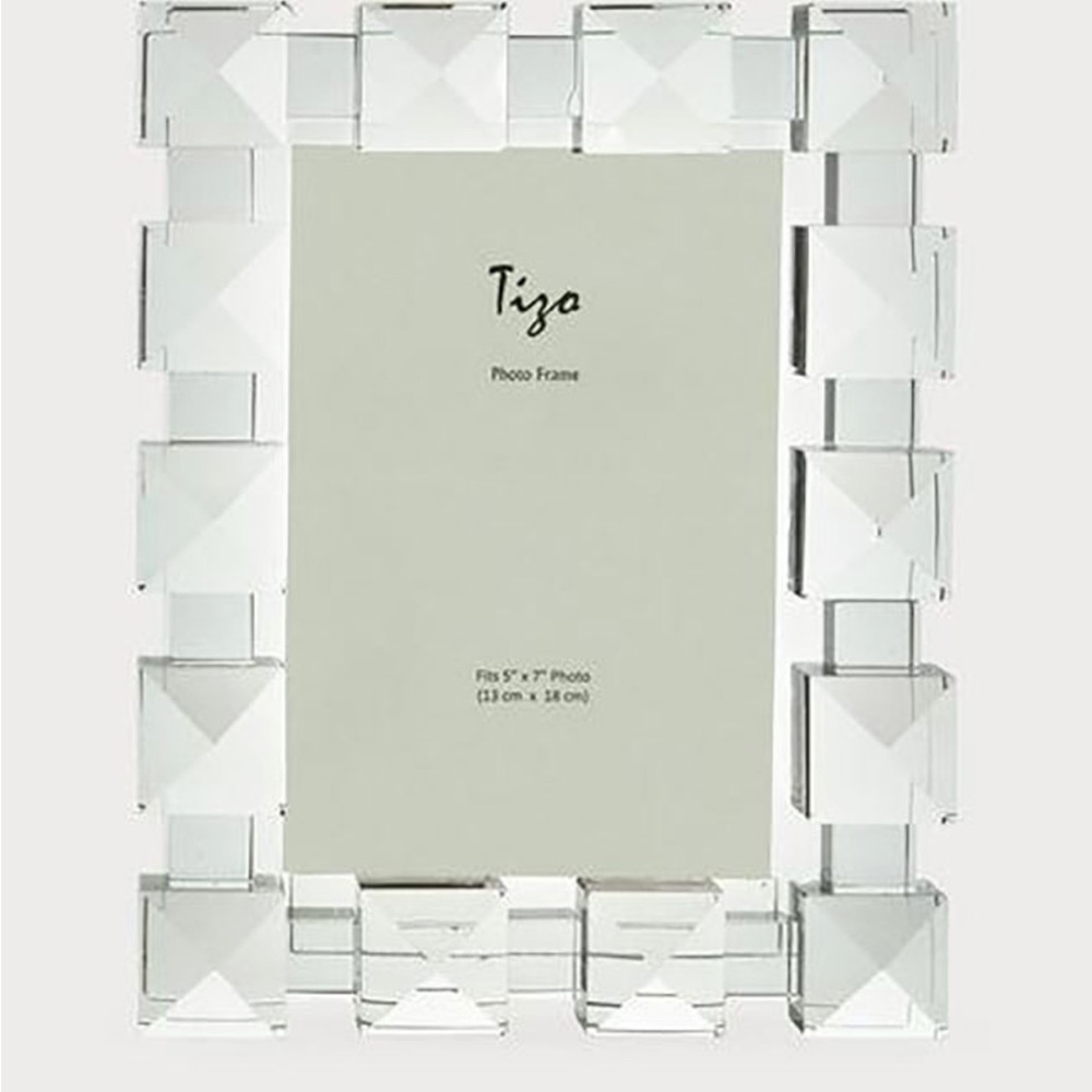 Tizo Diamond Crystal Glass Photo Picture Frame 4 x 6 Inch, MPN: PH2500-46
